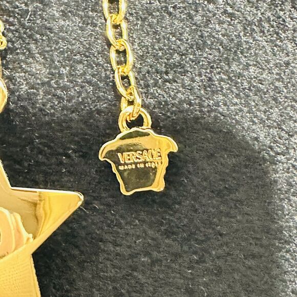 NIB Versace Star Galaxy Gold Medusa Crystal Pendant Necklace $595 - Picture 15 of 16